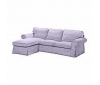 cover for Ektorp two seater sofa with chaise lounge